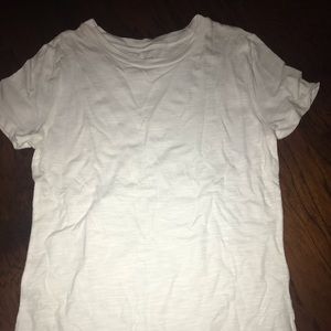 Solid white roundneck tee